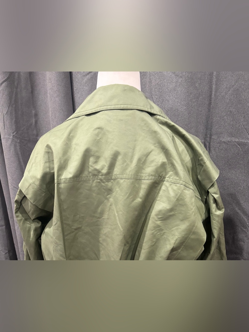 NWOT Free People Women’s Looking Glass Trench Coat in Loden Green Small Utility - Picture 8 of 11